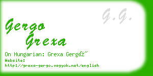 gergo grexa business card